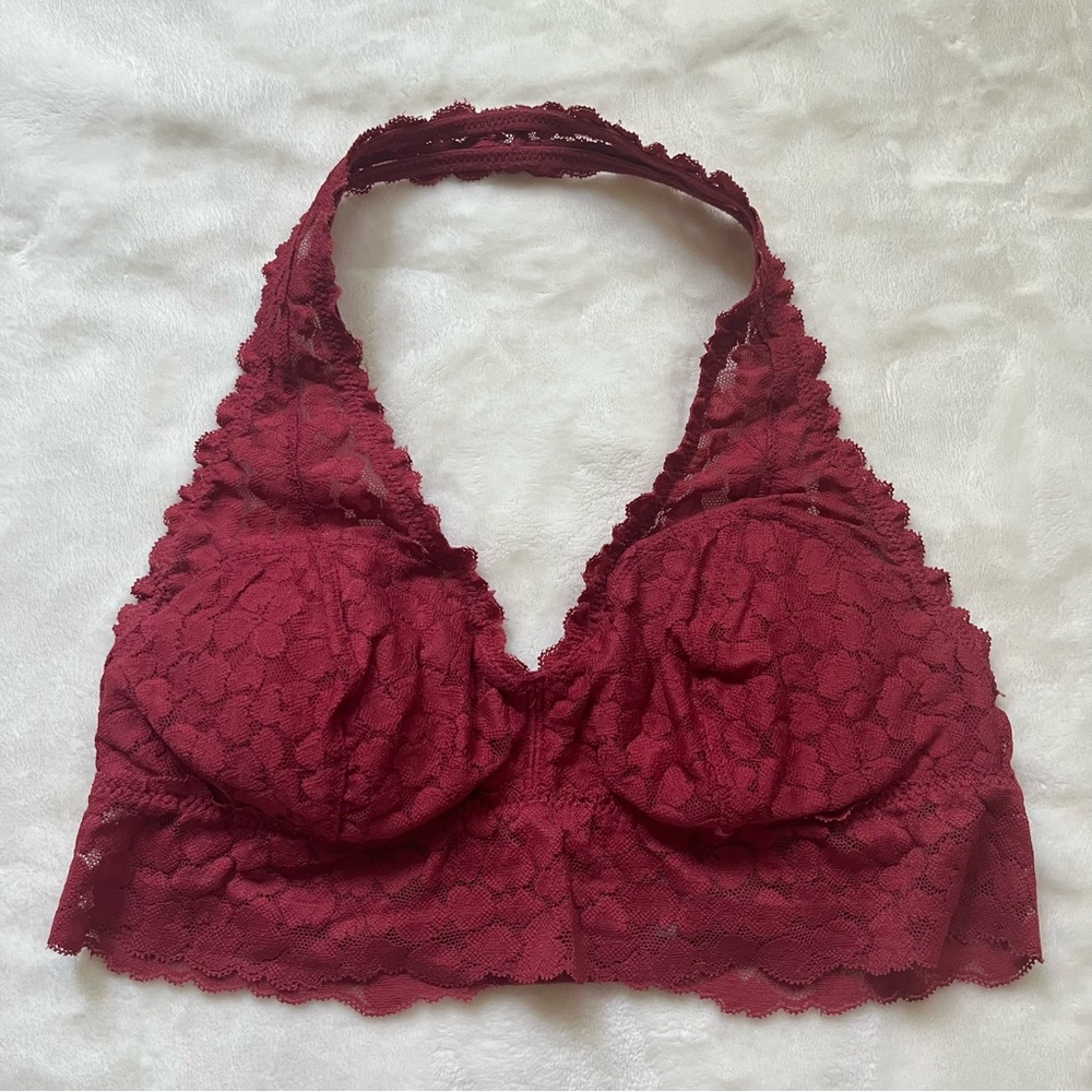 Medium Lace Halter Neck Bralette